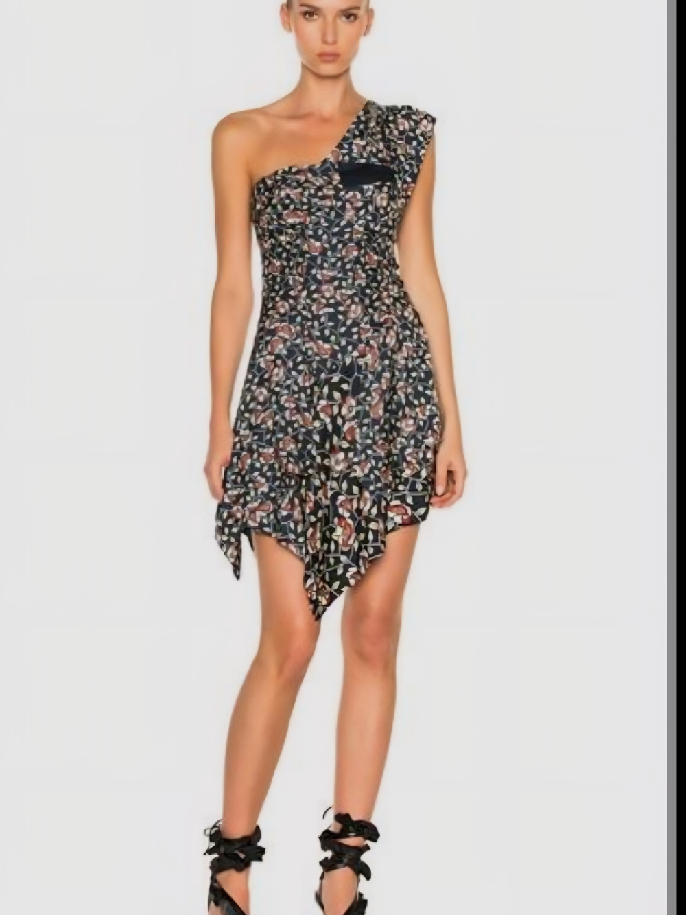 Isabel Marant Ricco 100% Silk Dress FR 36 / US Small | Asymmetrical One-Shoulder